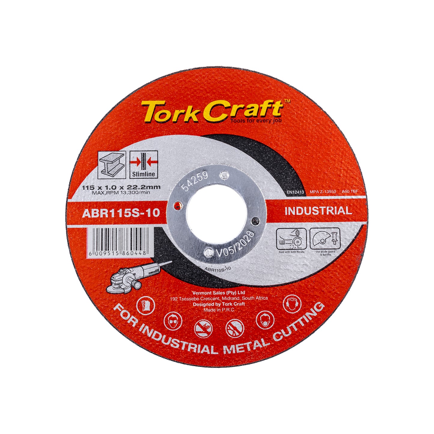 CUTTING DISC INDUSTRIAL METAL & SS 115 x 1.0 x 22.2 MM