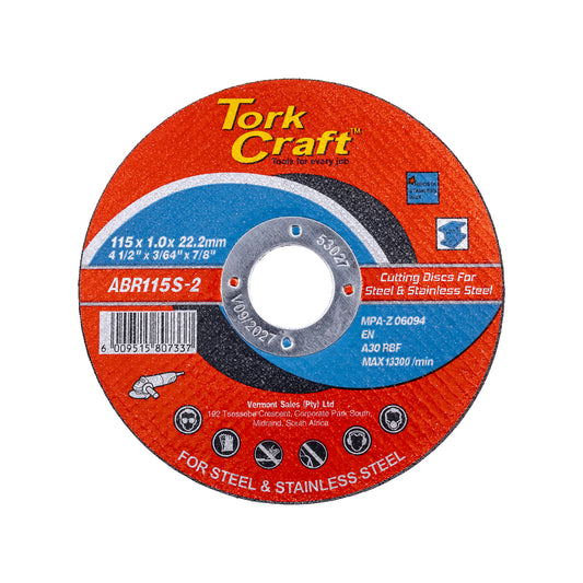 CUTTING DISC STEEL & SS 115 x 1.0 x 22.2 MM