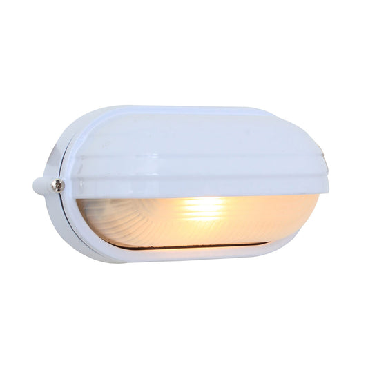 Eurolux Small oval bulkhead with eyelid white