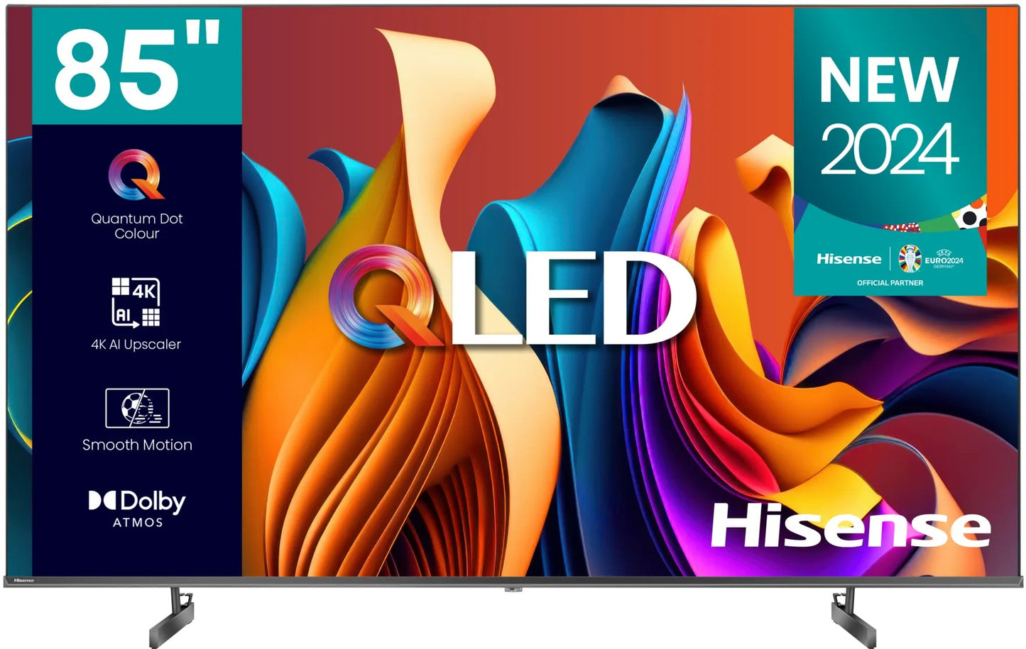 Hisense 85 Inch Q6N Smart 4K UHD QLED TV with Quantum Dot &