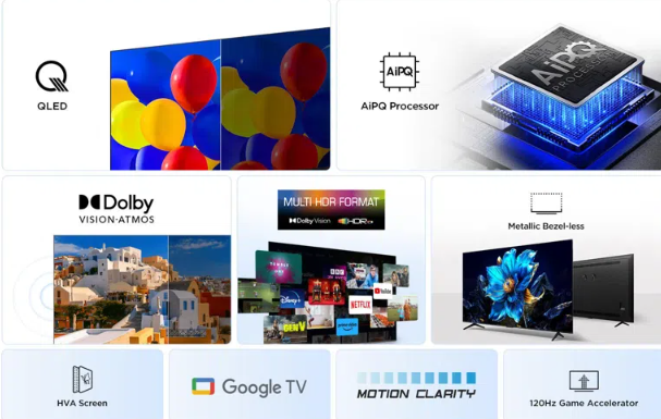 TCL 75 inch QLED Google LED TV