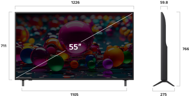 LG 55 inch UHD AI UA854K AI Magic Remote Ready HDR10 Smart TV