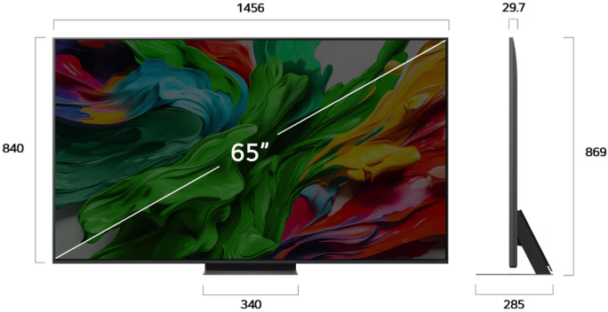 LG 65 Inch QNED evo AI MiniLED 4K Smart TV