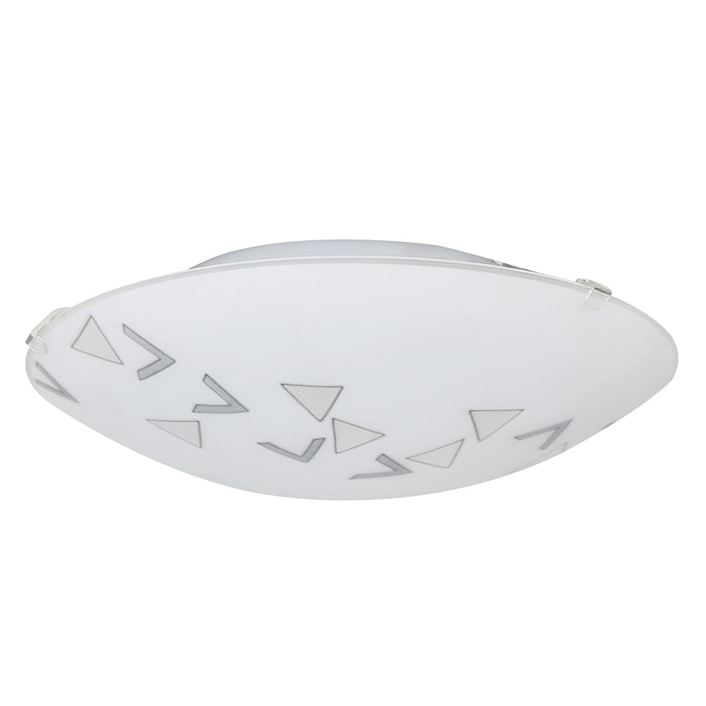 Eurolux Mars ceiling light triangles frost glass