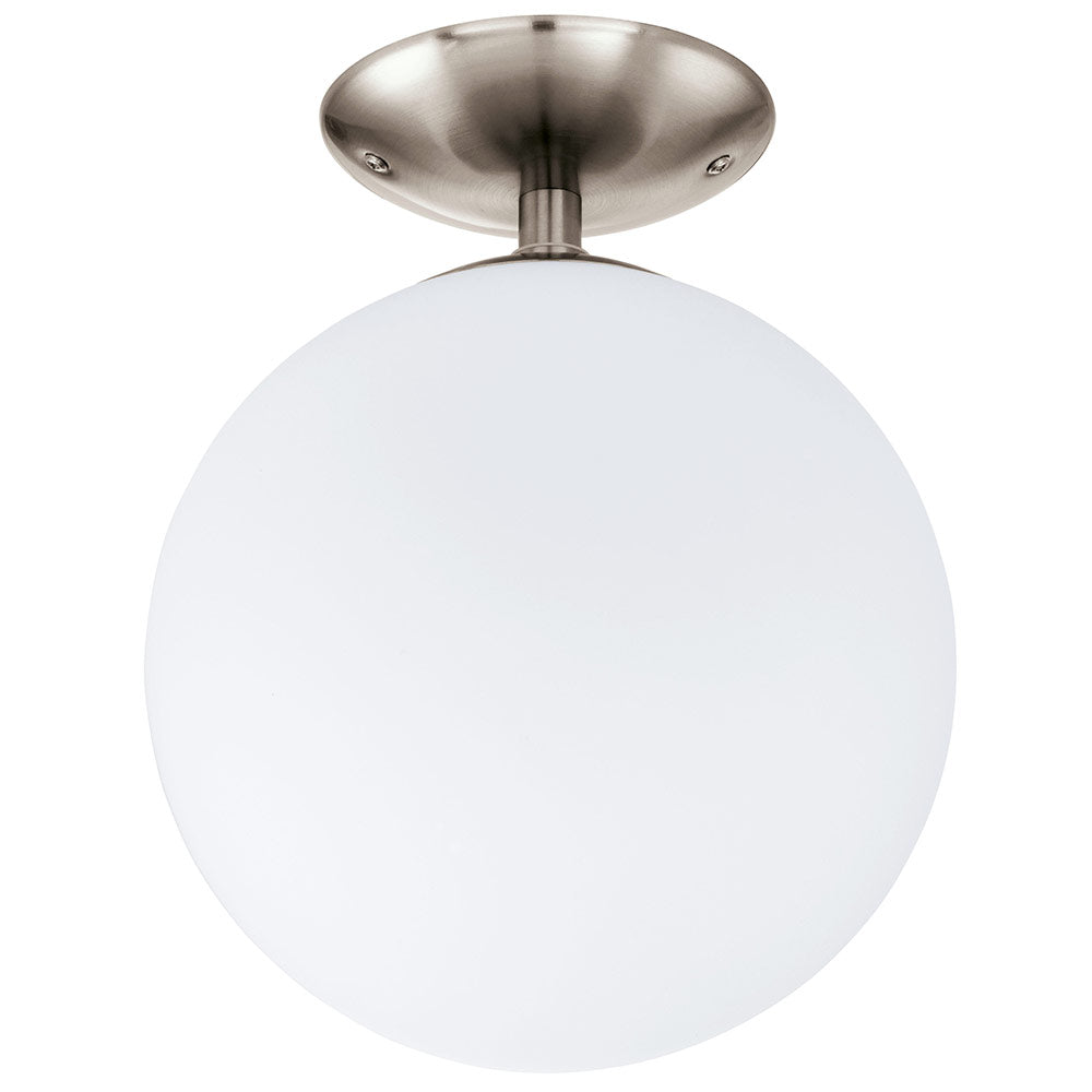 Eurolux Rondo Ceiling Light Satin Chrome/Opal