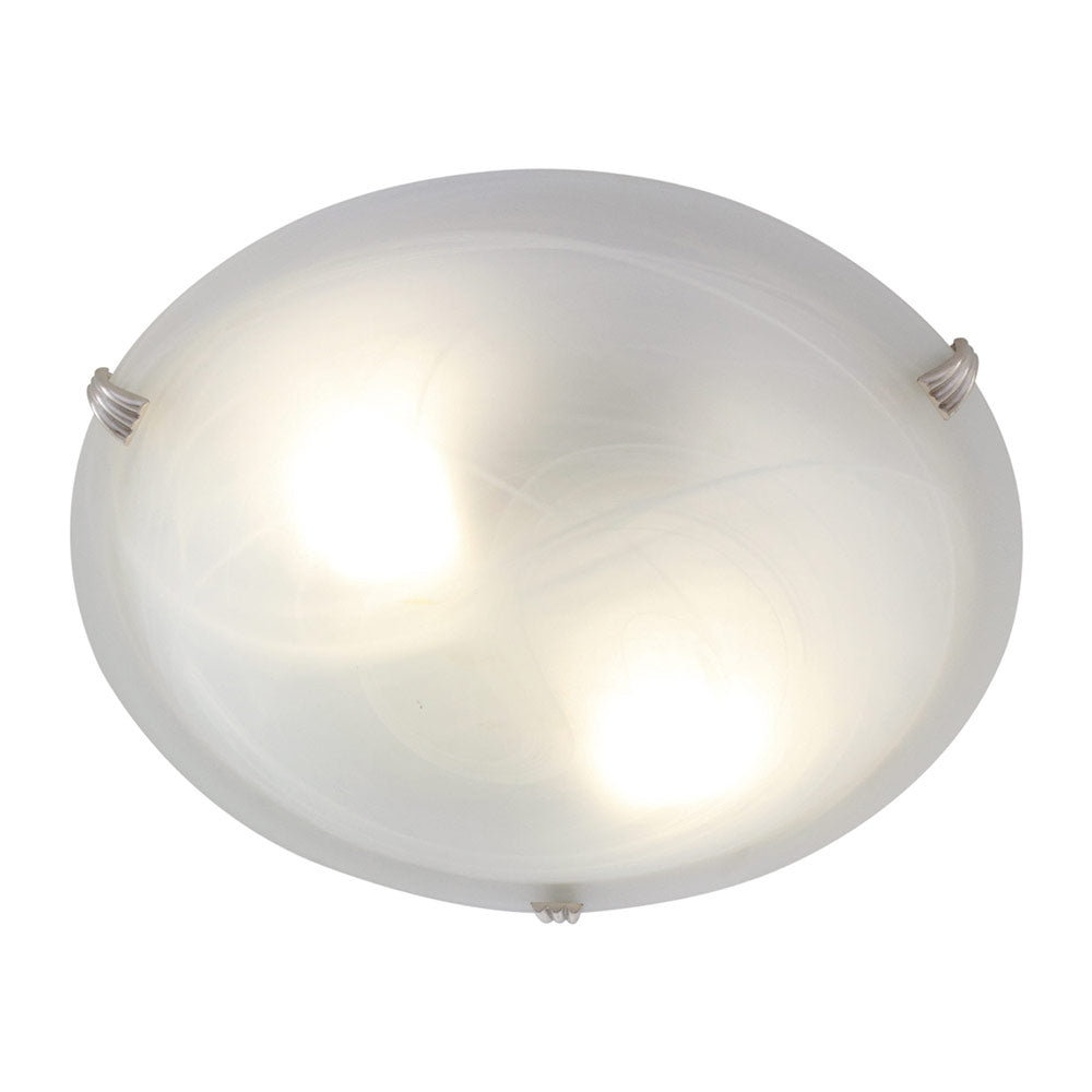 Ceiling Light Fitting 300mm Alabaster Glass 3 clips