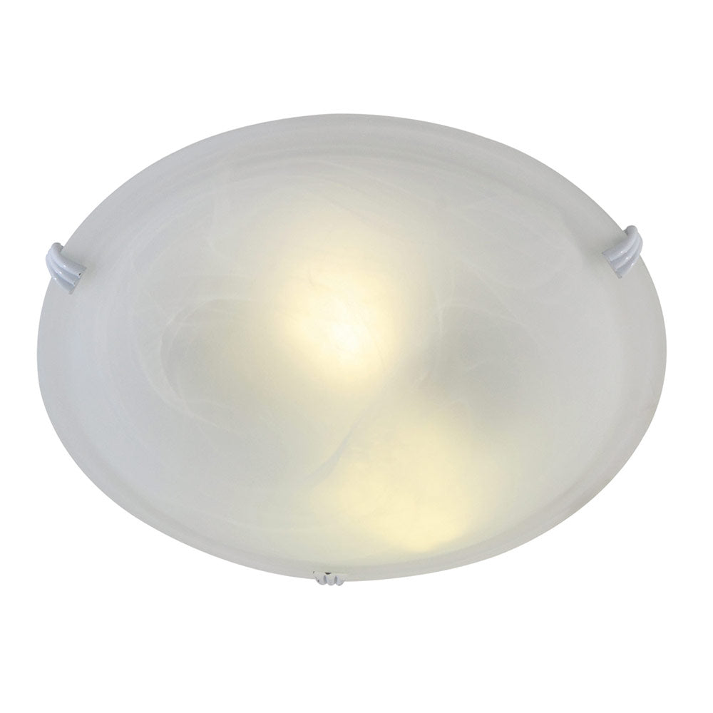 Eurolux Ceiling 300mm Alabaster Glass 3 Light Fitting