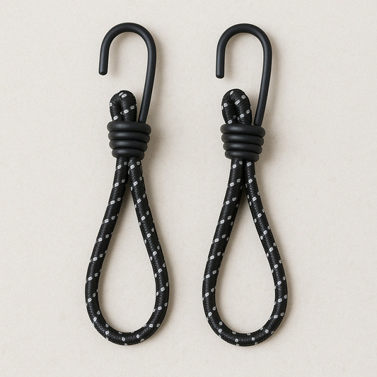8x60mm Bungee Cords (2-Pack) by DISA | Short Elastic Tie-Downs