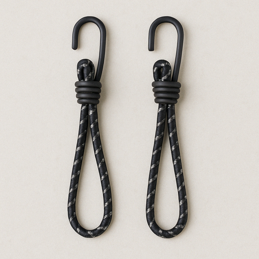 8x90mm Bungee Cords (2-Pack) by DISA | Medium-Length Tie-Down Straps