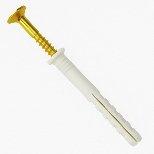 8 x 100mm Nail-In Anchor | Nylon Plug with Screw