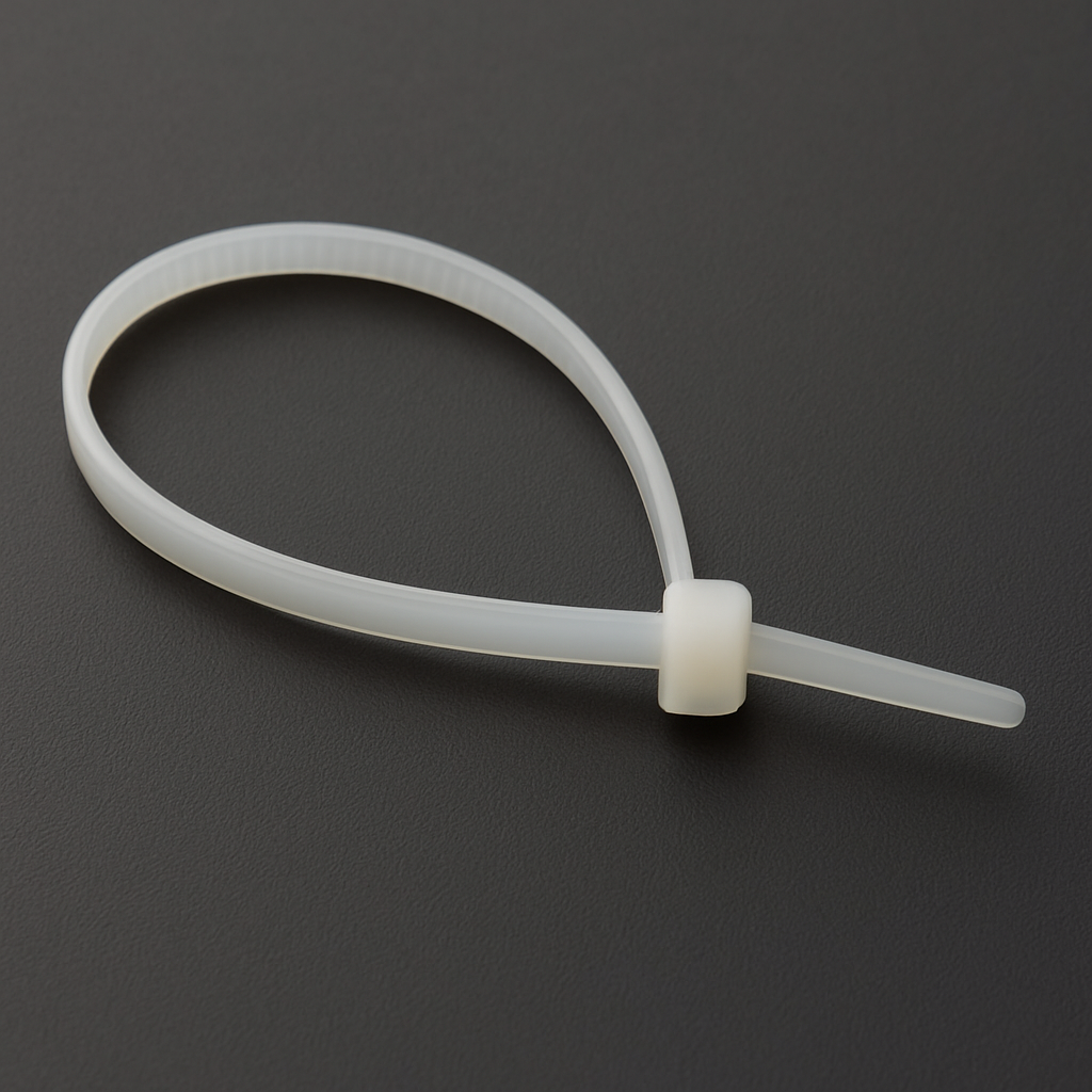 White T50R Cable Tie | 200mm x 4.8mm Nylon Zip Tie (50 lb Tensile Strength)
