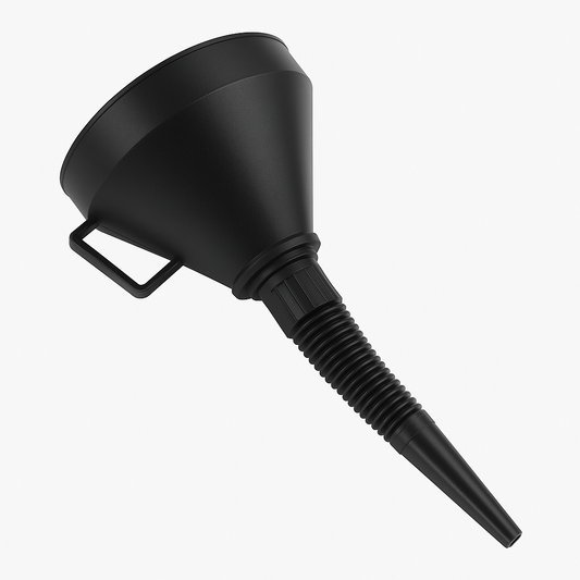 Black 150mm Flexible Funnel | Durable HDPE with 330mm Spout