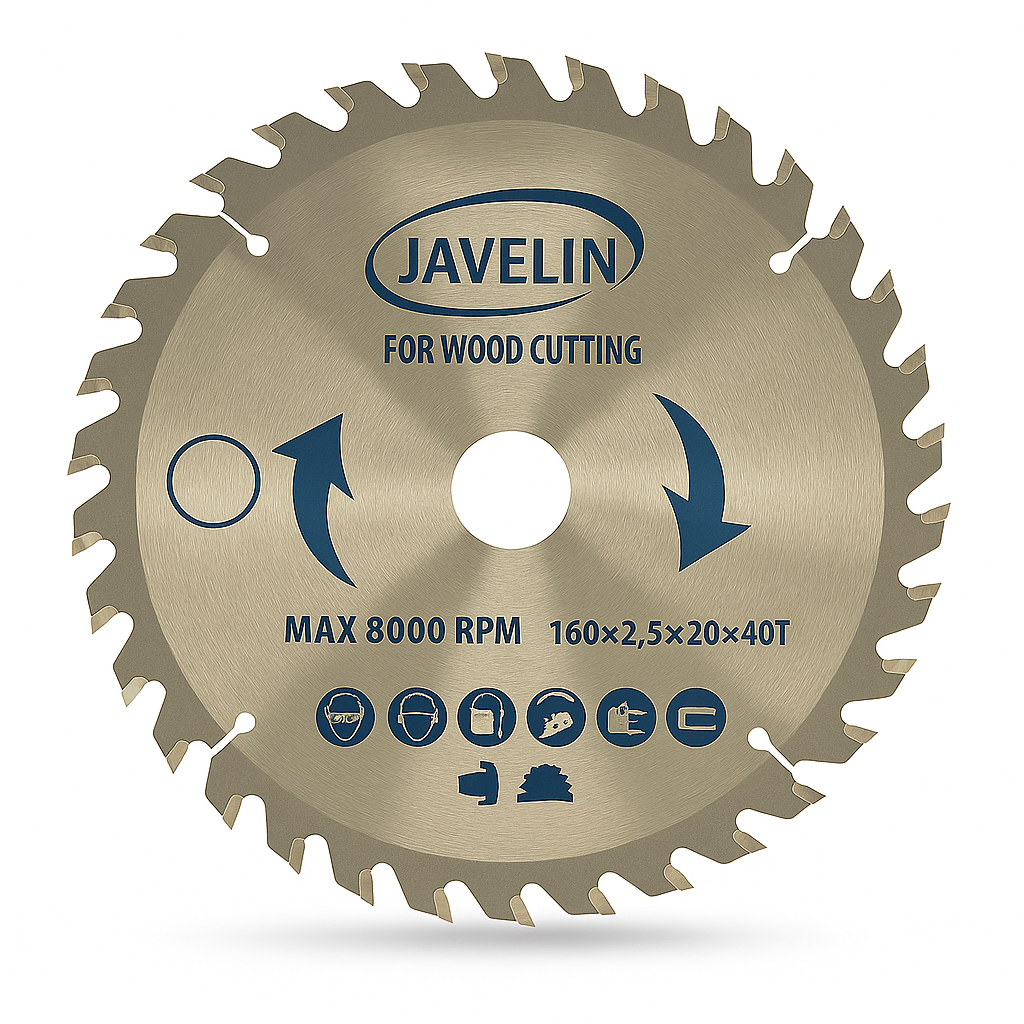 Javelin 160mm TCT Circular Saw Blade | 40TPI for Precision Wood Cutting