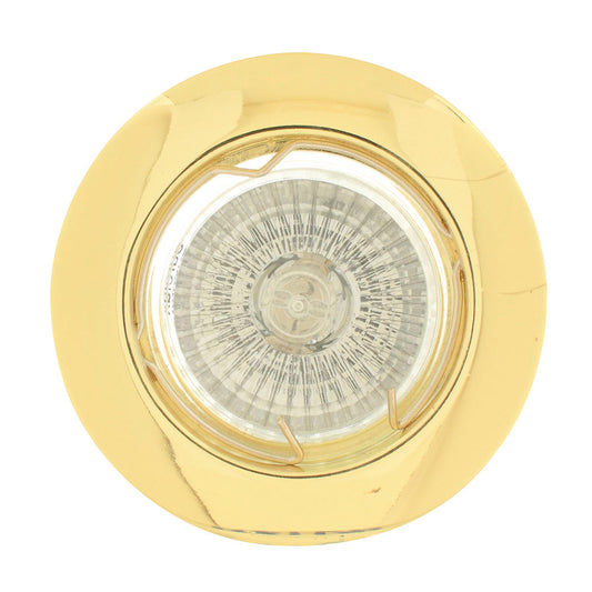 Eurolux Downlight Fitting aluminium curved rim GU10 polished brass