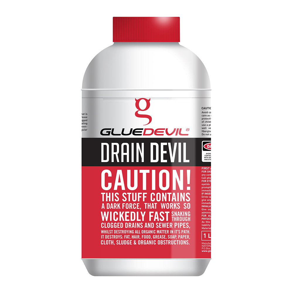 Gluedevil 1 Litre Drain Cleaner/Unblocker