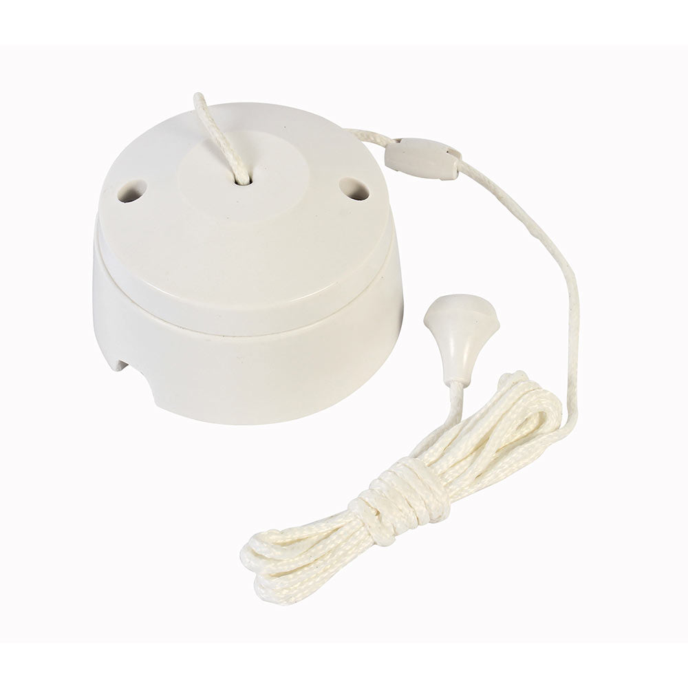 Eurolux White Ceiling Pull Switch