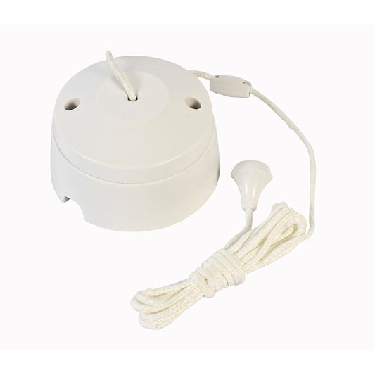 Eurolux White Ceiling Pull Switch