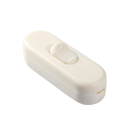 Eurolux White Plastic Inline Rocker Switch