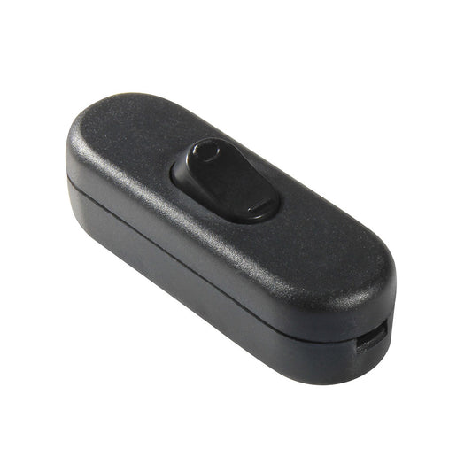 Eurolux Black Plastic Inline Rocker Switch