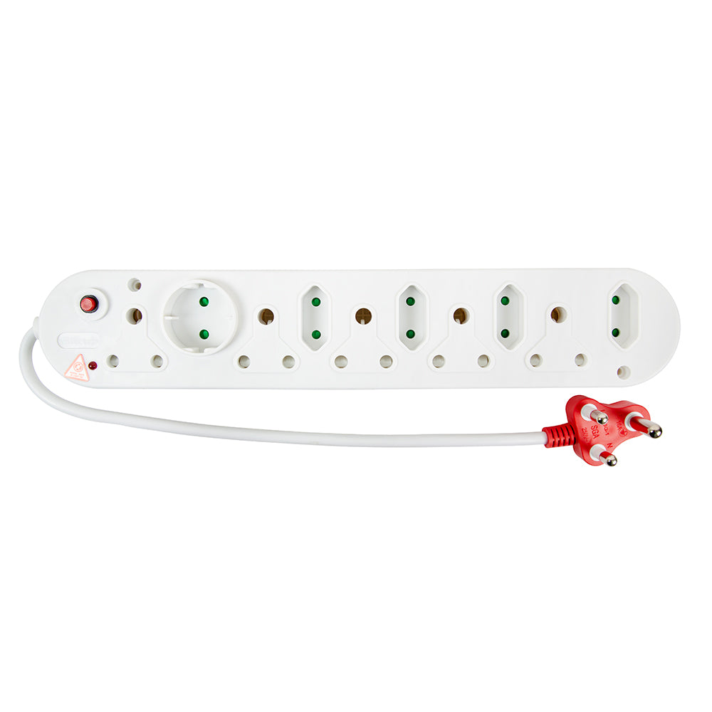 Eurolux 10way Surge Protected Multi-plug 5 x 16A, 4 x 5A, 1 x 5A Schuko