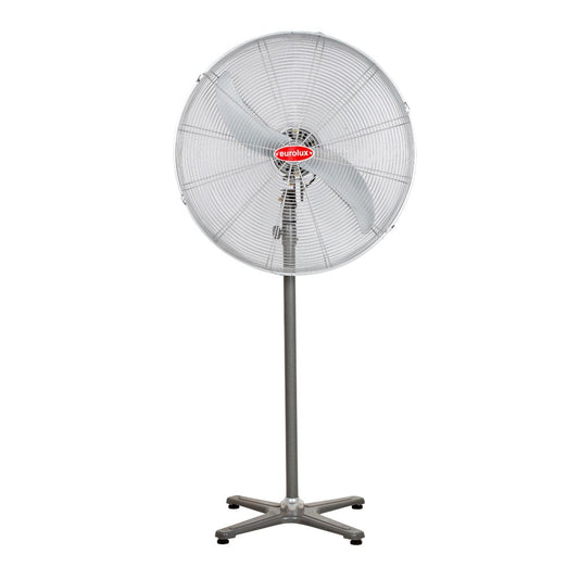 Eurolux Hurricane standing fan 26' 3 speed silver