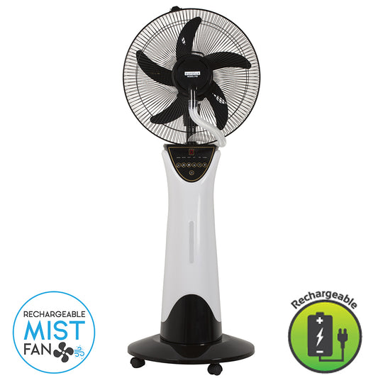 Eurolux Rechargeable Portable Mist Fan with LED Emergency Light