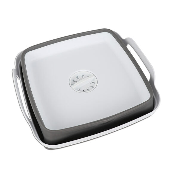 Foldaway 9.6L Wash-Up Basin with Drain Plug – Collapsible & Portable