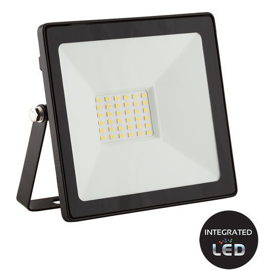 Eurolux LED 30W Floodlight Cool White 4000K Black