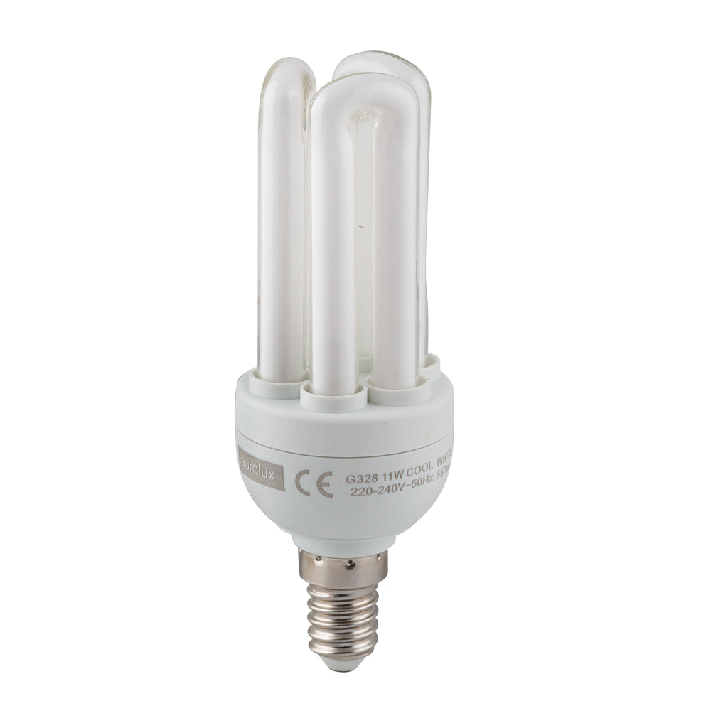 Eurolux Cool White E14 11W 3U CFL Bulb