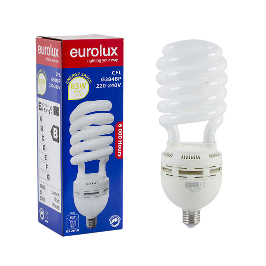 Eurolux Daylight E27 85W Maxi Spiral CFL Bulb