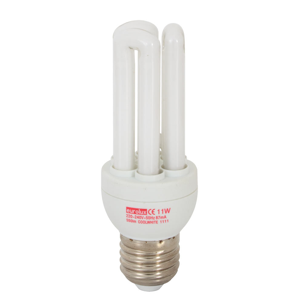 Eurolux Cool White E27 11W 3U CFL Bulb