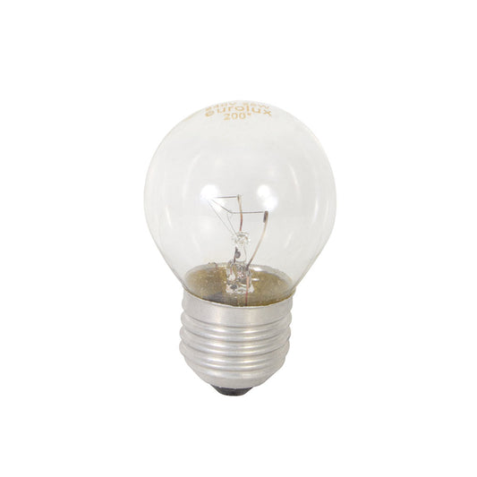 Eurolux E27 25W 200ºC Clear Golfball Ovenlamp Incandescent Bulb