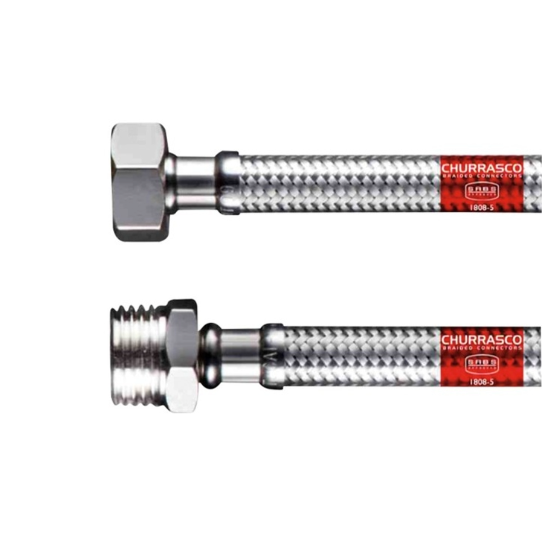 Gio Plumbing 1/2" 450mm Male to Female Flexible Pipe | Braided Connector