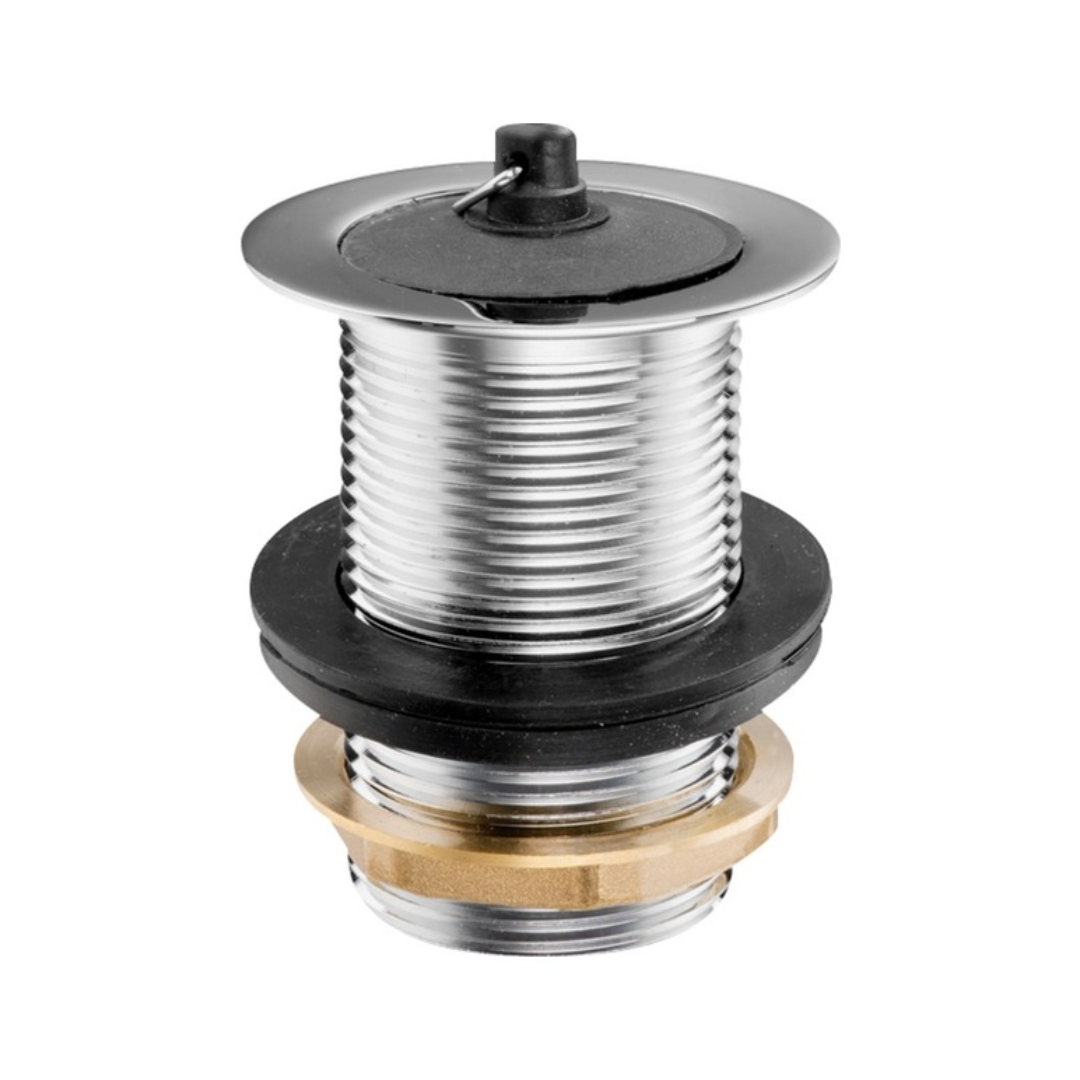 Gio Plumbing Basin Waste Unslotted with Plug | Ideal for Overflow-Free Basins