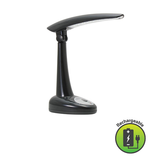 Eurolux Rechargeable LED desk lamp black 12x high power LED's