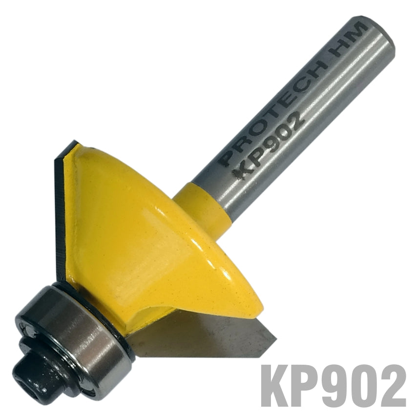 CHAMFER BIT TCT 45�� 1  3/16' X 1/2' X 1/4' SHANK