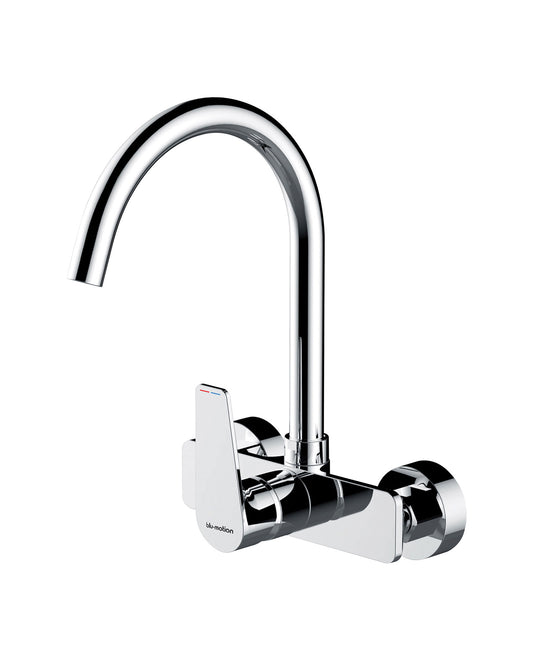 Blu-motion Luxus Kitchen Wall Mixer Tap - Chrome