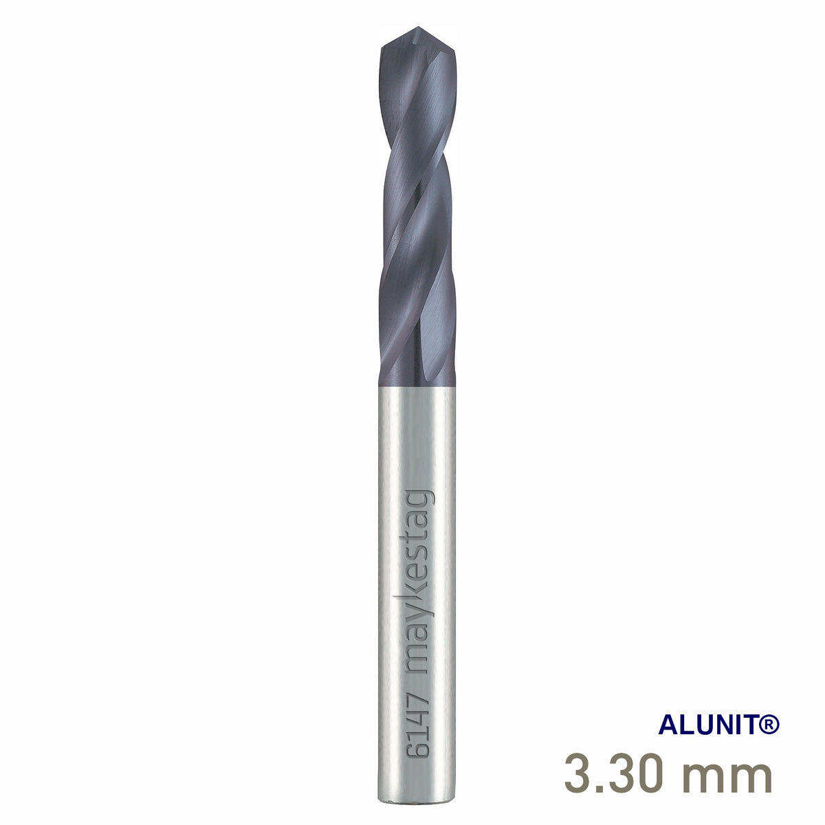 Maykestag Solid Carbide Stub Drill 3.3mm Short Series DIN 6539 ALUNIT