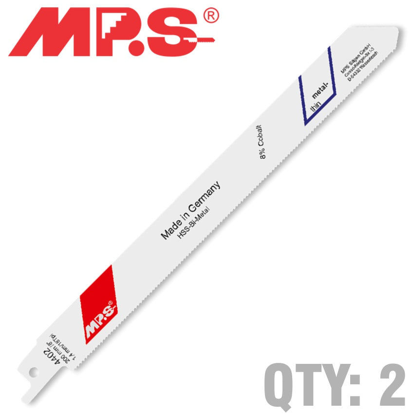 Sabre Saw Blade Bi-metal 200mm 18 Tpi 2/pack