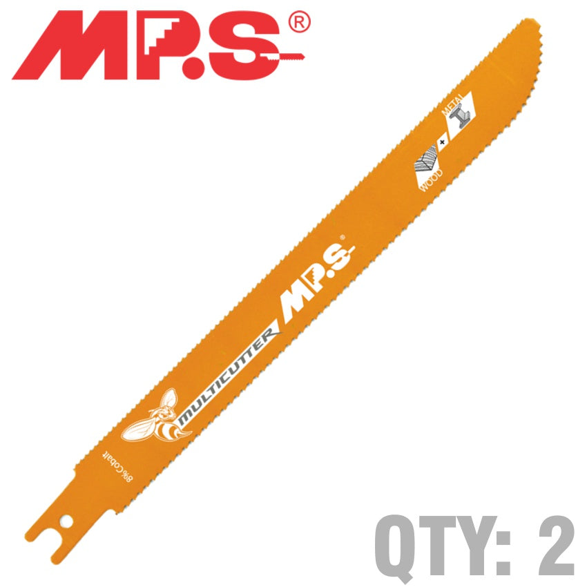 Sabre Saw Metal&wood 200mm Multicutter U-shank 10&14tpi 2/pk