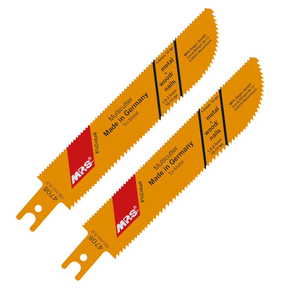 Sabre Saw Metal&wood 130mm Multicutter U-shank 14tpi 2/pk