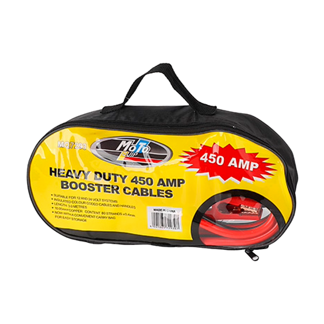 Moto Quip 450 AMP Heavy-Duty Booster Cables - 3m | Jump Start