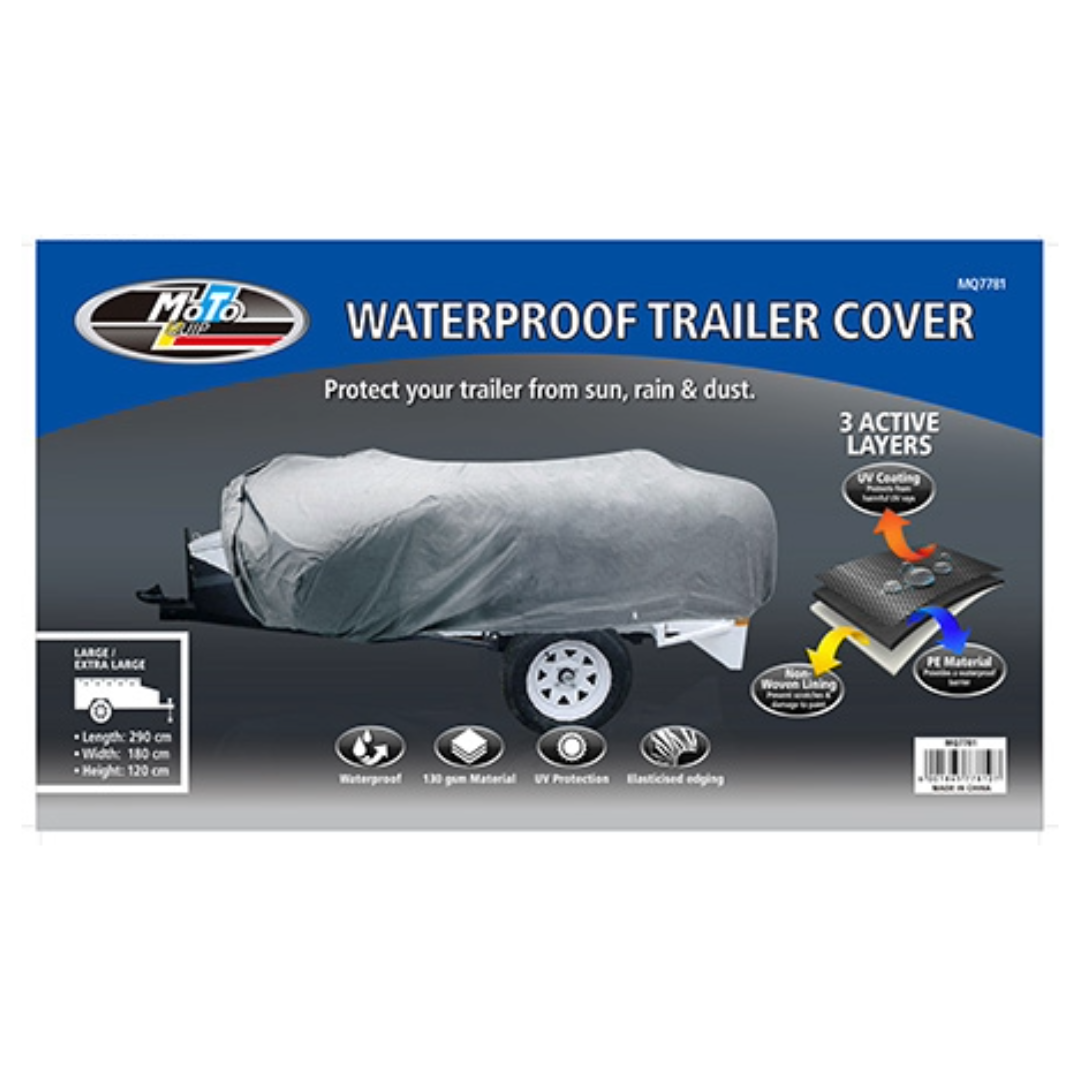 Moto Quip Waterproof Trailer Cover | 7Ft – for Standard & 4x4 Trailers