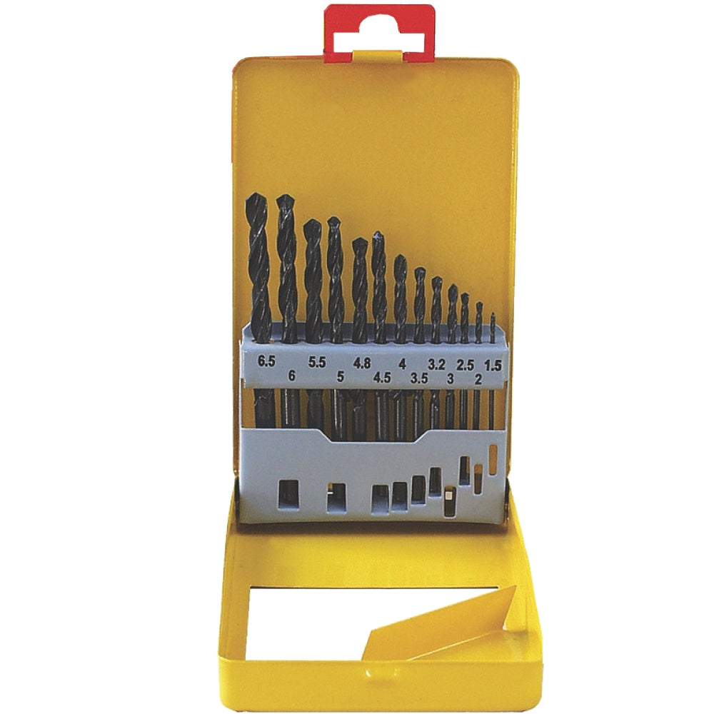 Drill Bit Set 13pce Roll Forged Metal Case