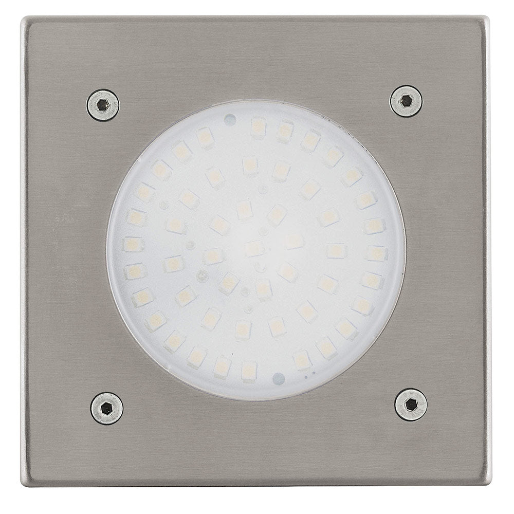 Eurolux Lamedo Square Recessed Ground Light Stainless Steel