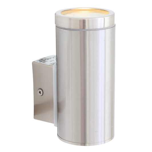 Eurolux Riga lantern 50W GU10 stainless steel wall light fitting