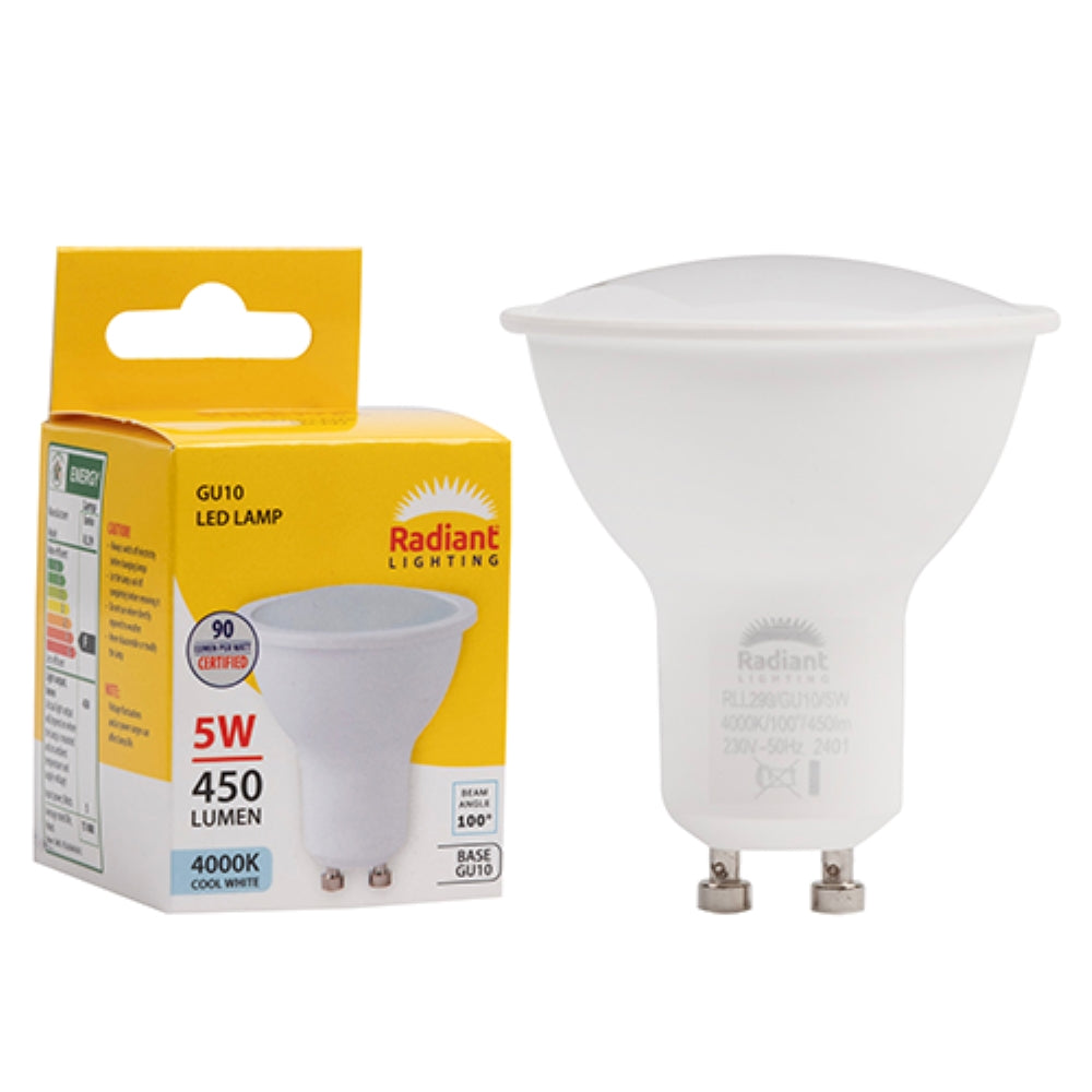 Radiant Downlight GU10 Frosted Lens 5w LED 4000K Non Dimmable N