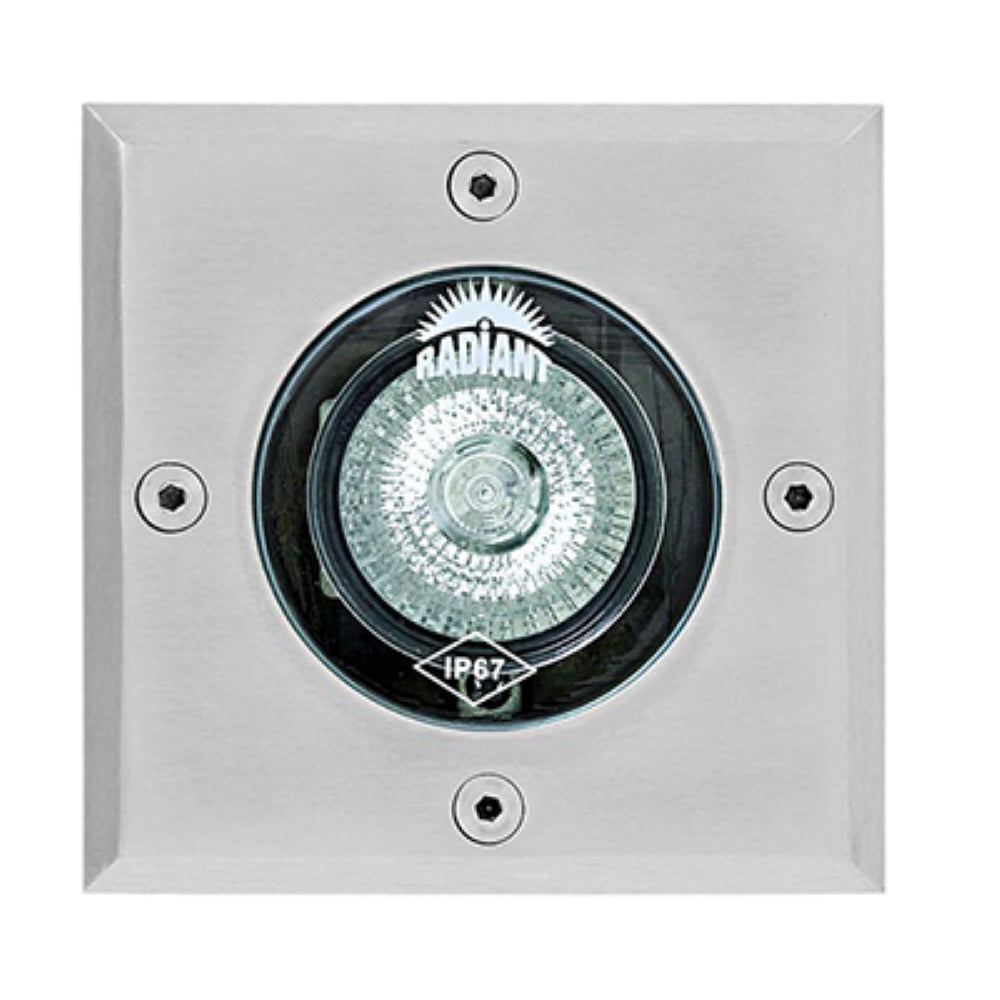 Radiant Ground Light Square Recessed Stainless Steel 1xGU10