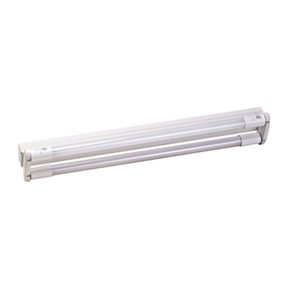 Radiant 2FT Open Channel Tube Fitting wired for LED T8 2x9w 620mm