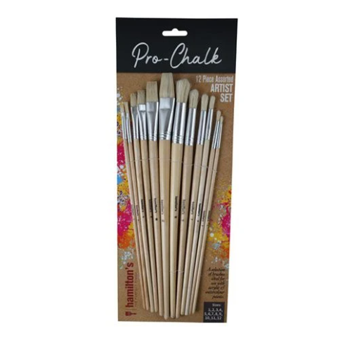 Pro-Chalk Artists Paint Brush Set (12pc)